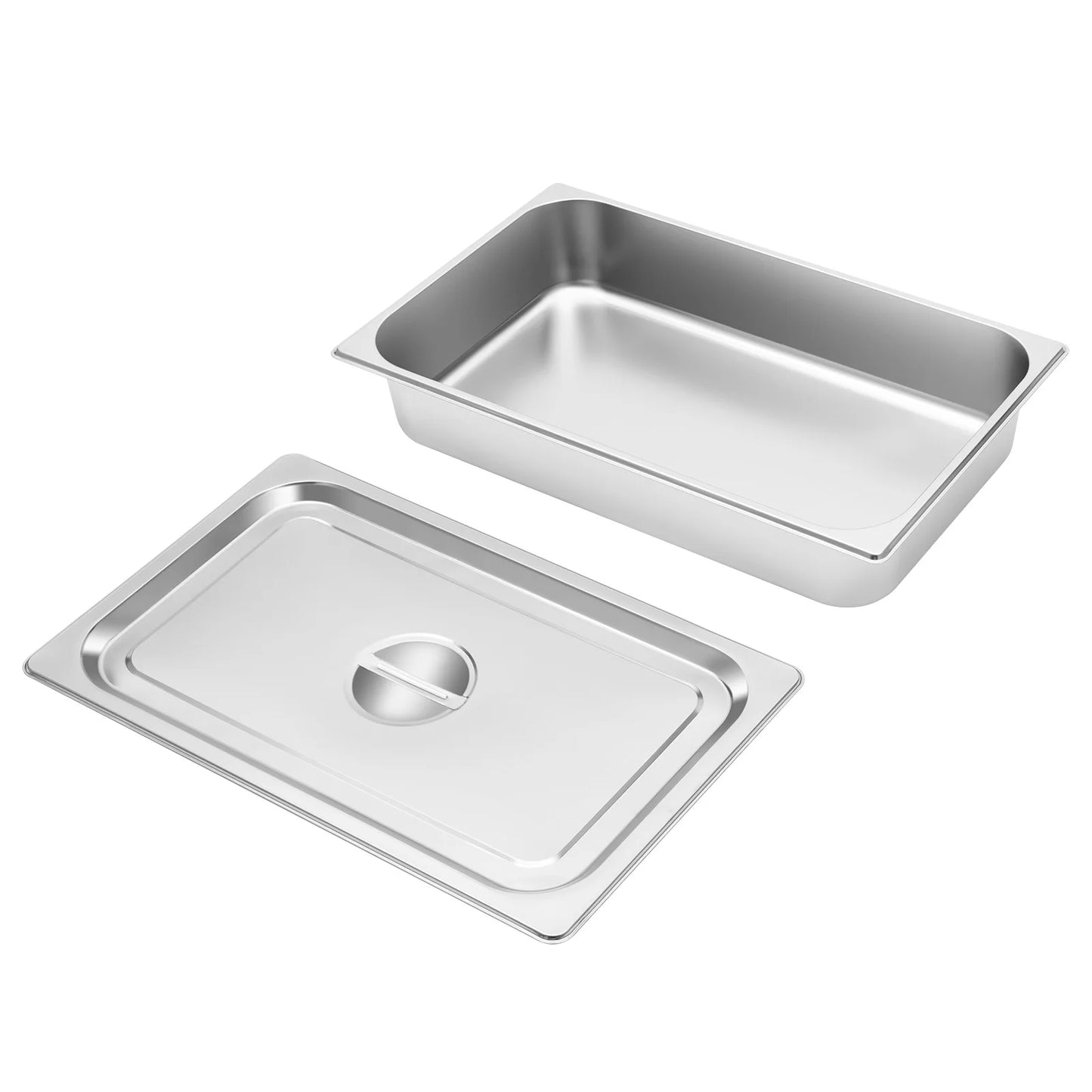 4-Pack Stainless Steel Gastronorm Pans with Lids