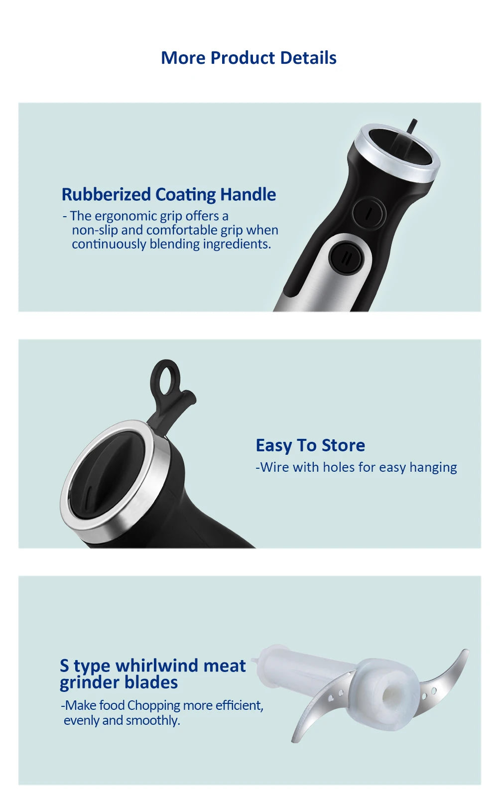 5-in-1 Immersion Blender: Powerful 1200W Hand Blender with Chopper & Whisk