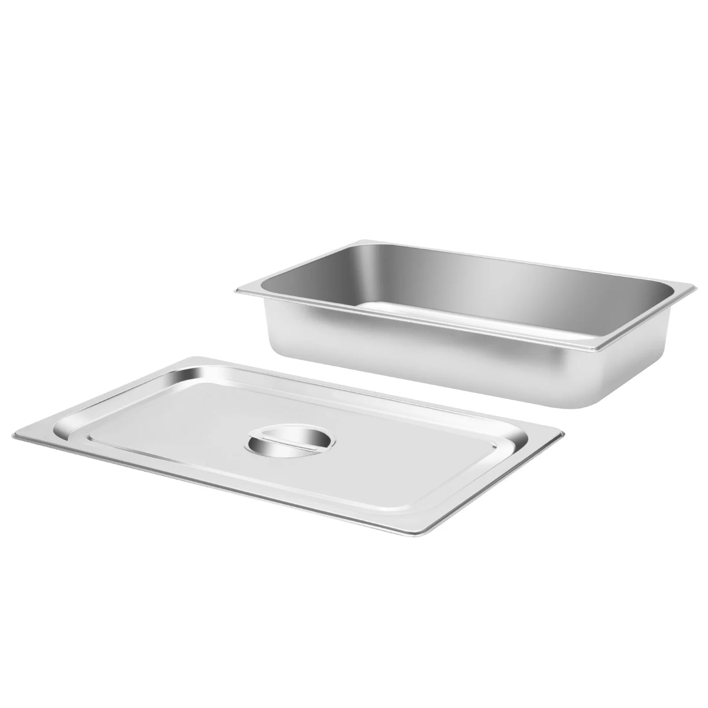 4-Pack Stainless Steel Gastronorm Pans with Lids