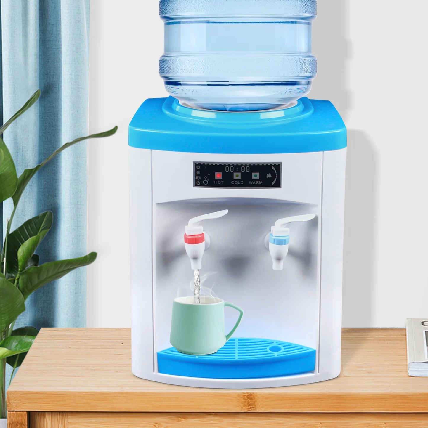 Compact Hot & Cold Water Dispenser - Desktop Water Cooler for Home & Office