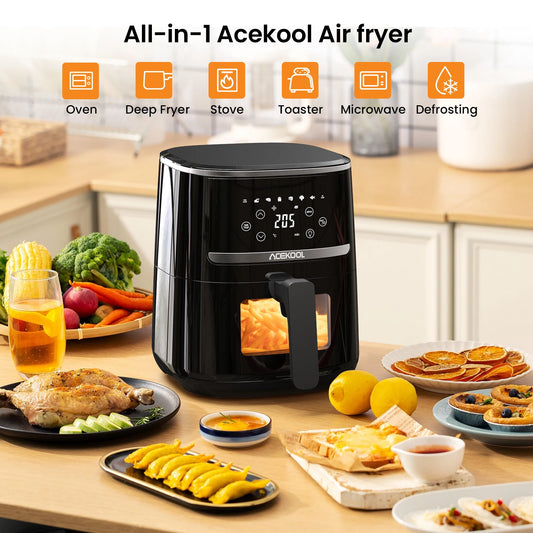 Acekool 5QT Digital Air Fryer Oven Combo: 10-in-1 Healthy Cooking