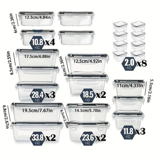 24-Piece Food Storage Container Set - Microwave, Freezer & Dishwasher Safe