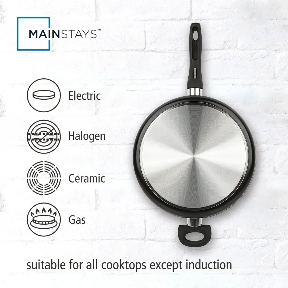 4-Quart Non-Stick Cooker with Glass Lid: Easy Clean & Everyday Use