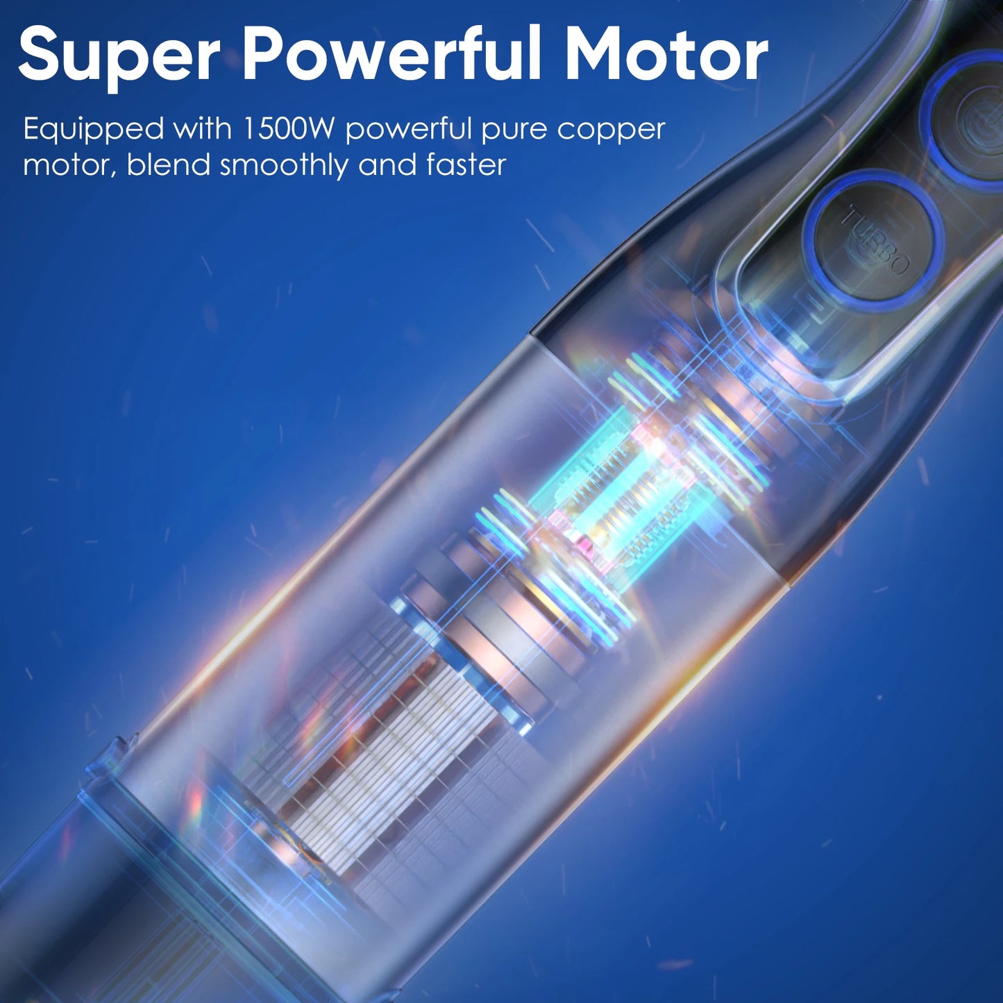 BioloMix 5-in-1 Immersion Blender: Powerful Hand Blender with Chopper, Whisk & Frother