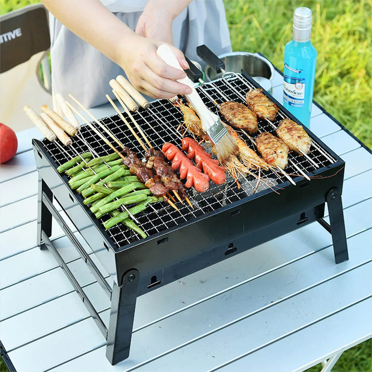 Portable Charcoal Grill: Compact BBQ for Camping & Picnics