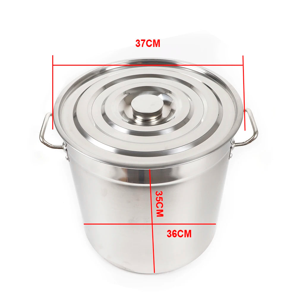 35L Commercial-Grade Stainless Steel Stock Pot