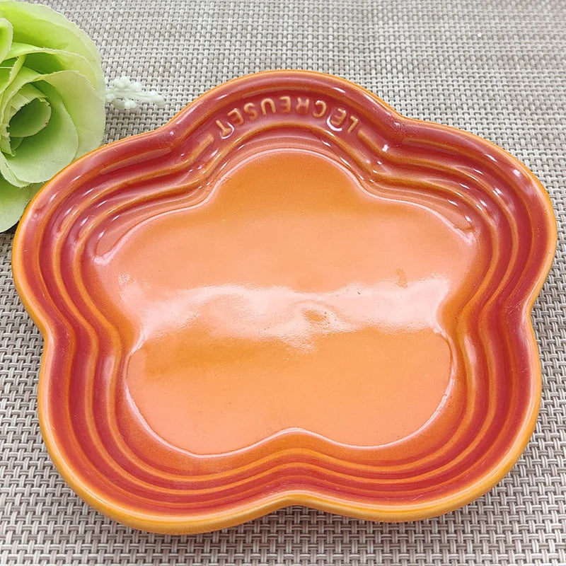 Charming Blossom Ceramic Dish - 5.5 Inch Flower Plate