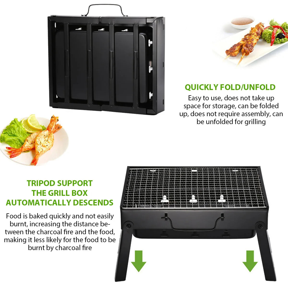 Portable Charcoal Grill: Compact BBQ for Camping & Picnics