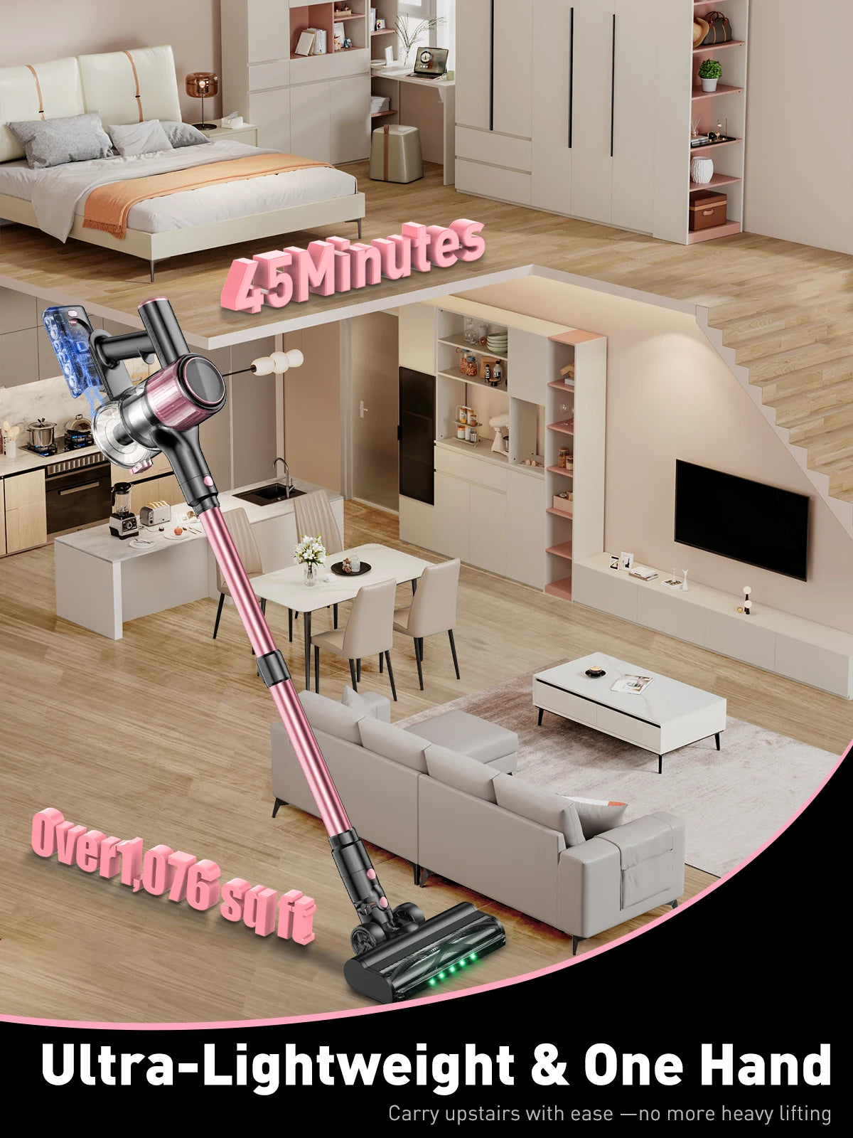 Ultimate Clean: 10-in-1 Cordless Vacuum with Powerful Suction