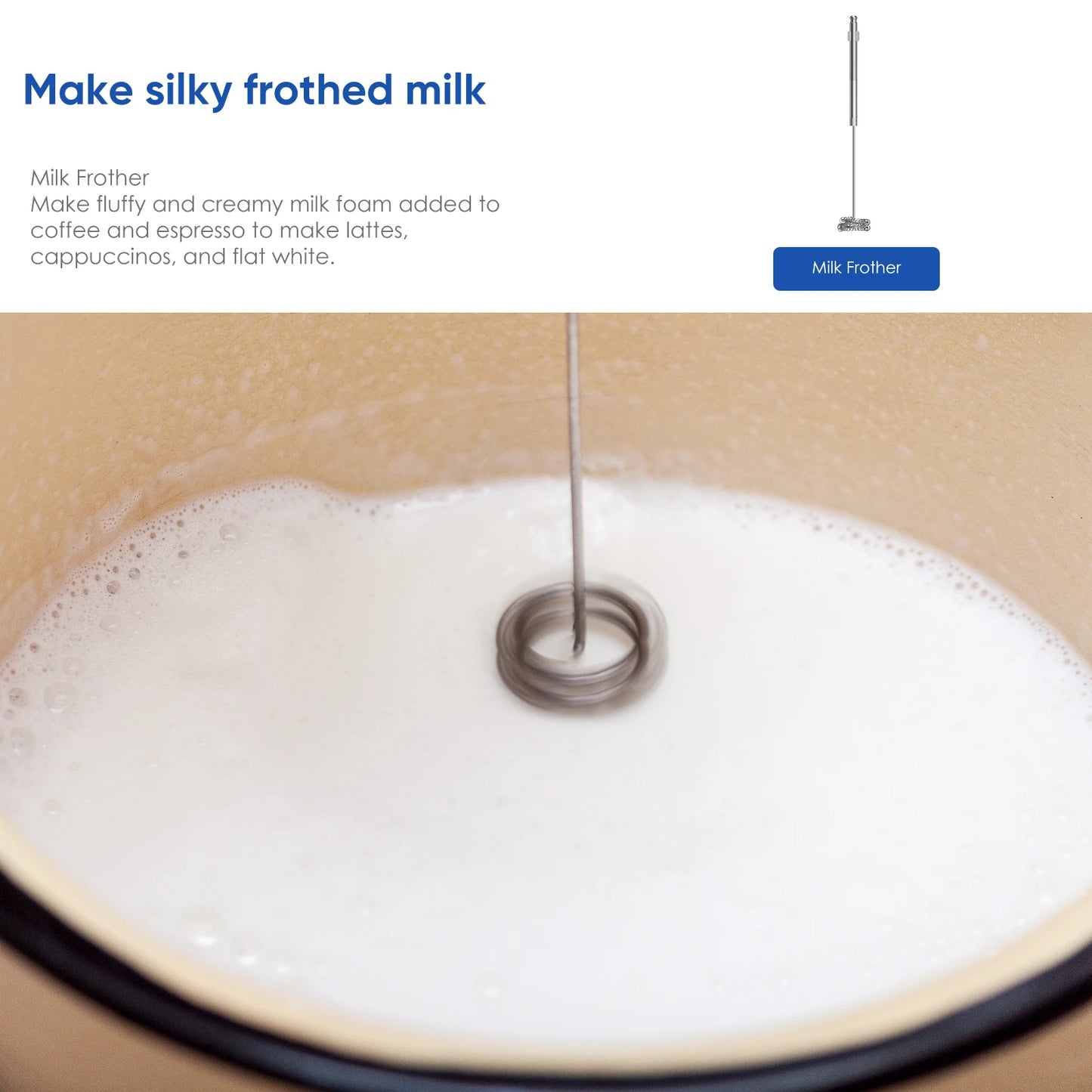 BioloMix 5-in-1 Immersion Blender: Powerful Hand Blender with Chopper, Whisk & Frother