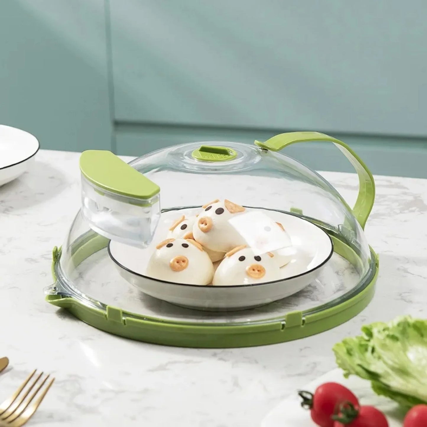 Microwave Food Cover with Handle: Steam & Keep Food Fresh!