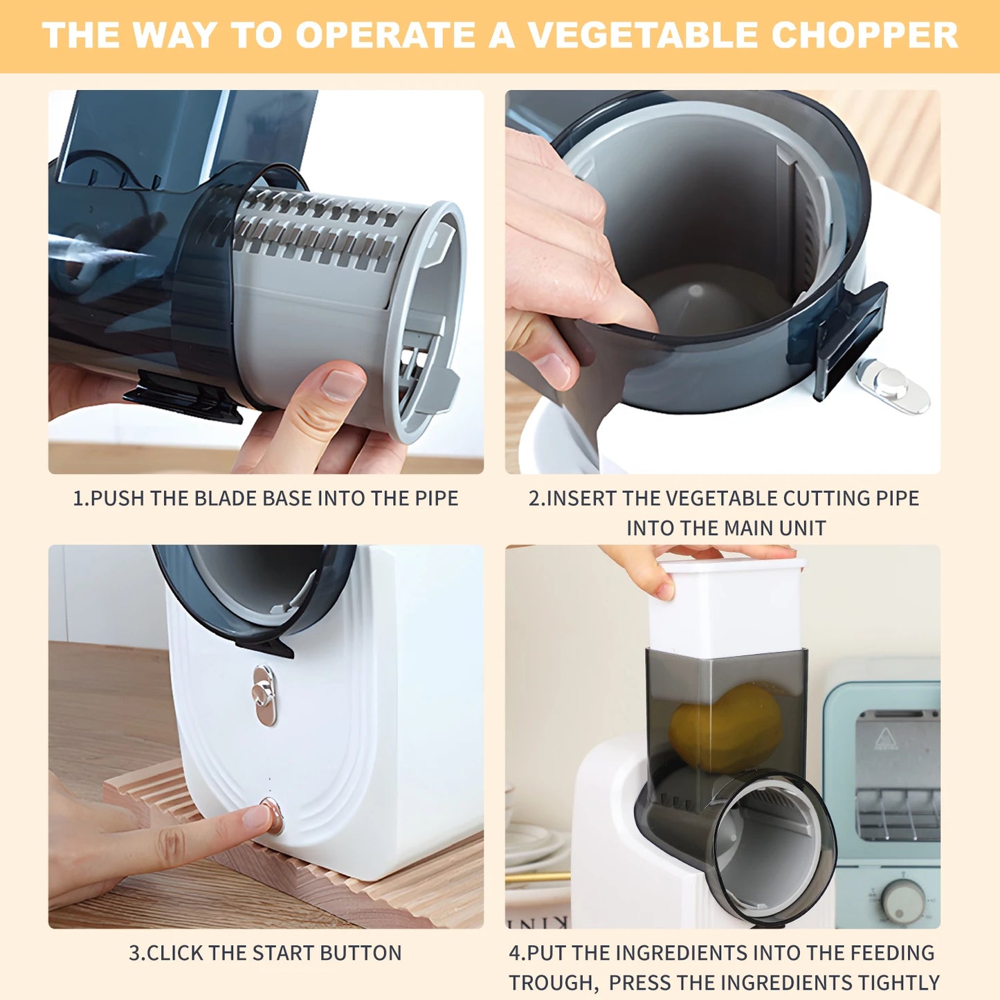3-in-1 Electric Food Slicer & Grater
