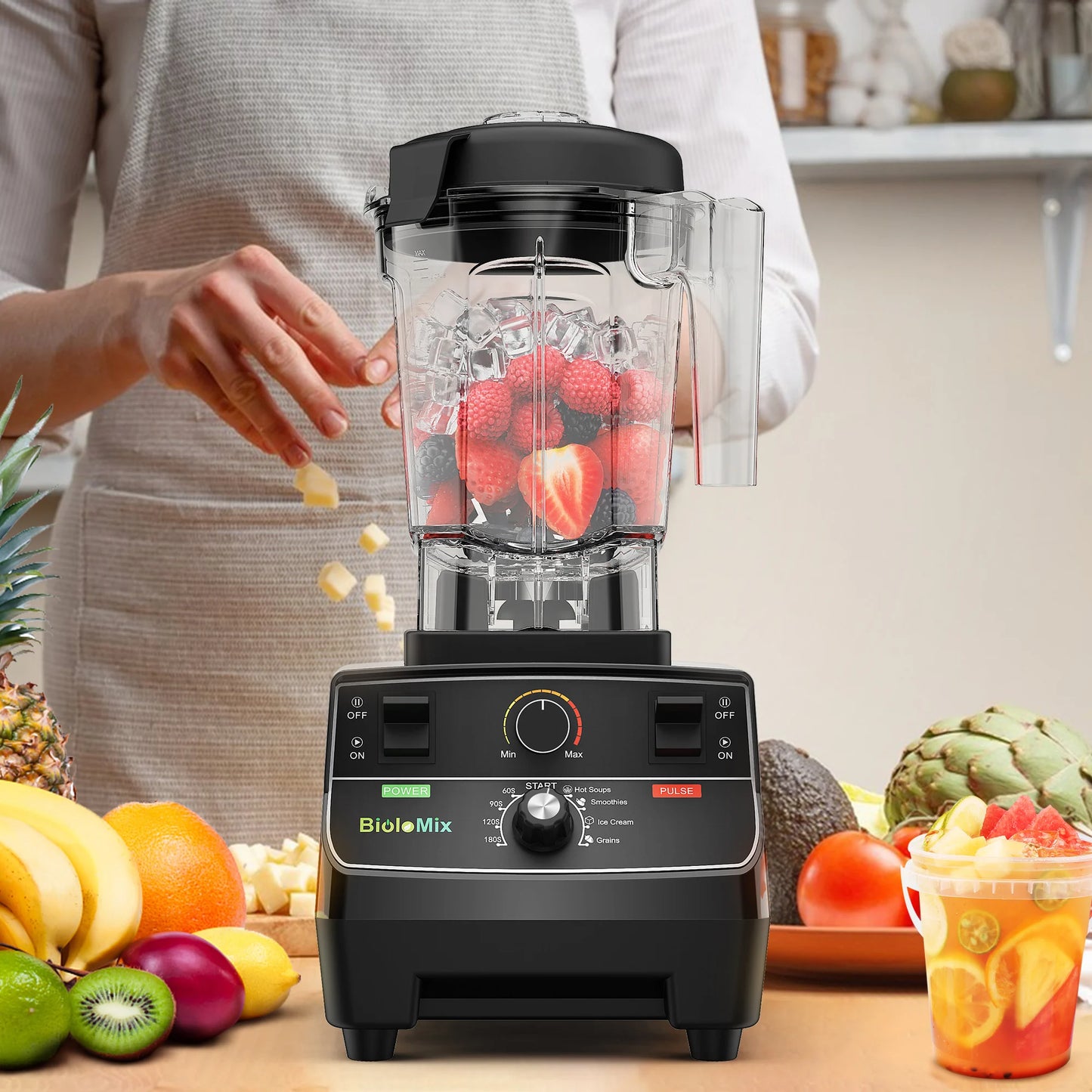 BioloMix 2200W Commercial Blender: Powerful & Versatile Kitchen Appliance