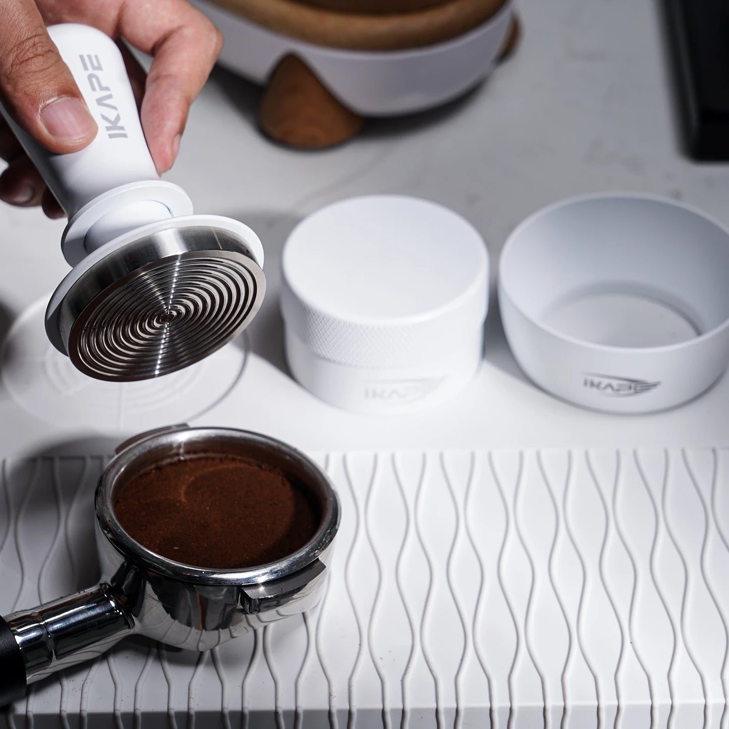 IKAPEPremium Espresso Tamper - Calibrated Spring, Stainless Steel Base
