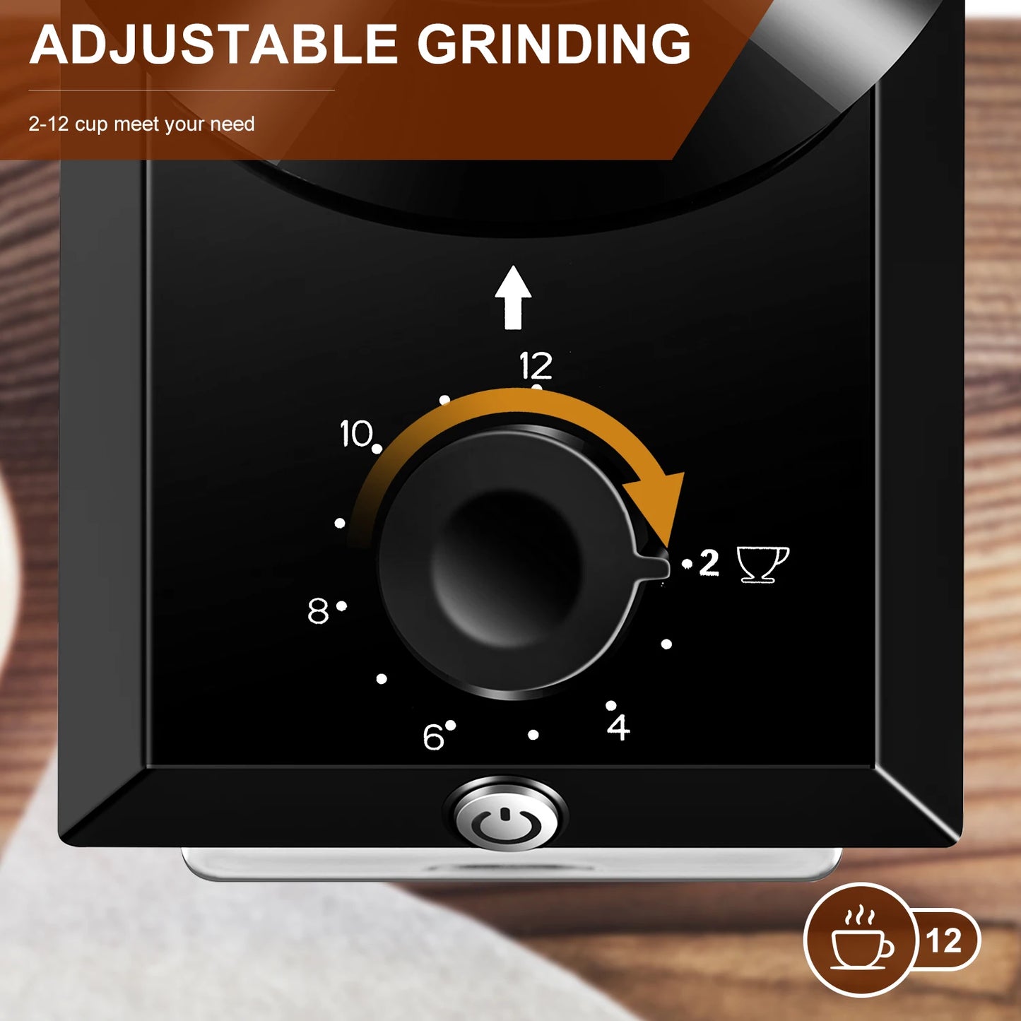 Electric Burr Mill Coffee Grinder With 28 Settings Cup