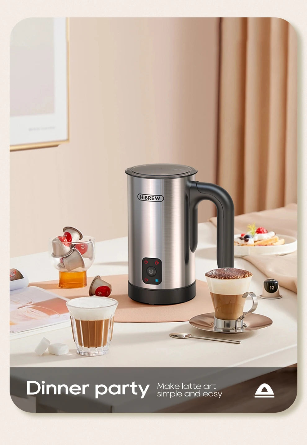 4-in-1 Automatic Milk Frother: Hot & Cold, Latte Perfection
