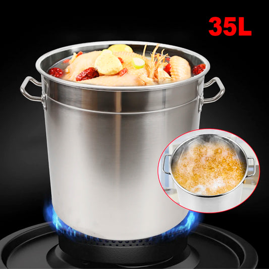 35L Commercial-Grade Stainless Steel Stock Pot