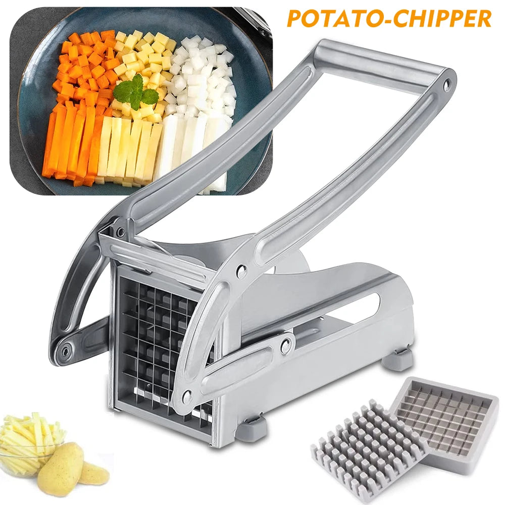 3-in-1 Manual French Fry Cutter: Potato, Veggie, & Fruit Slicer