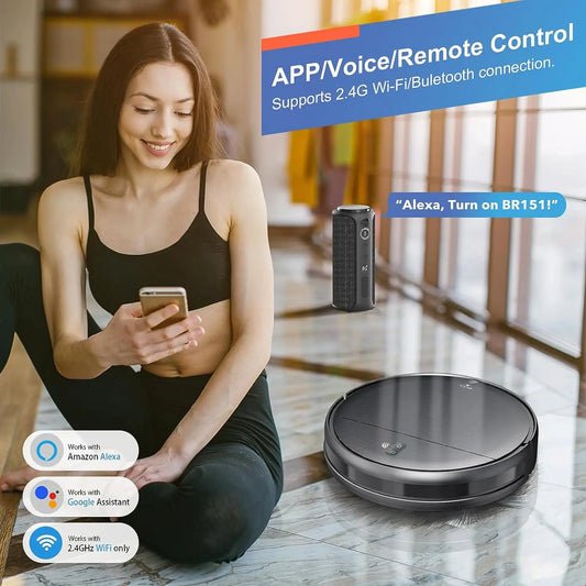 Rayfurn BR151 2-in-1 Slim Robot Vacuum & Mop with App Control