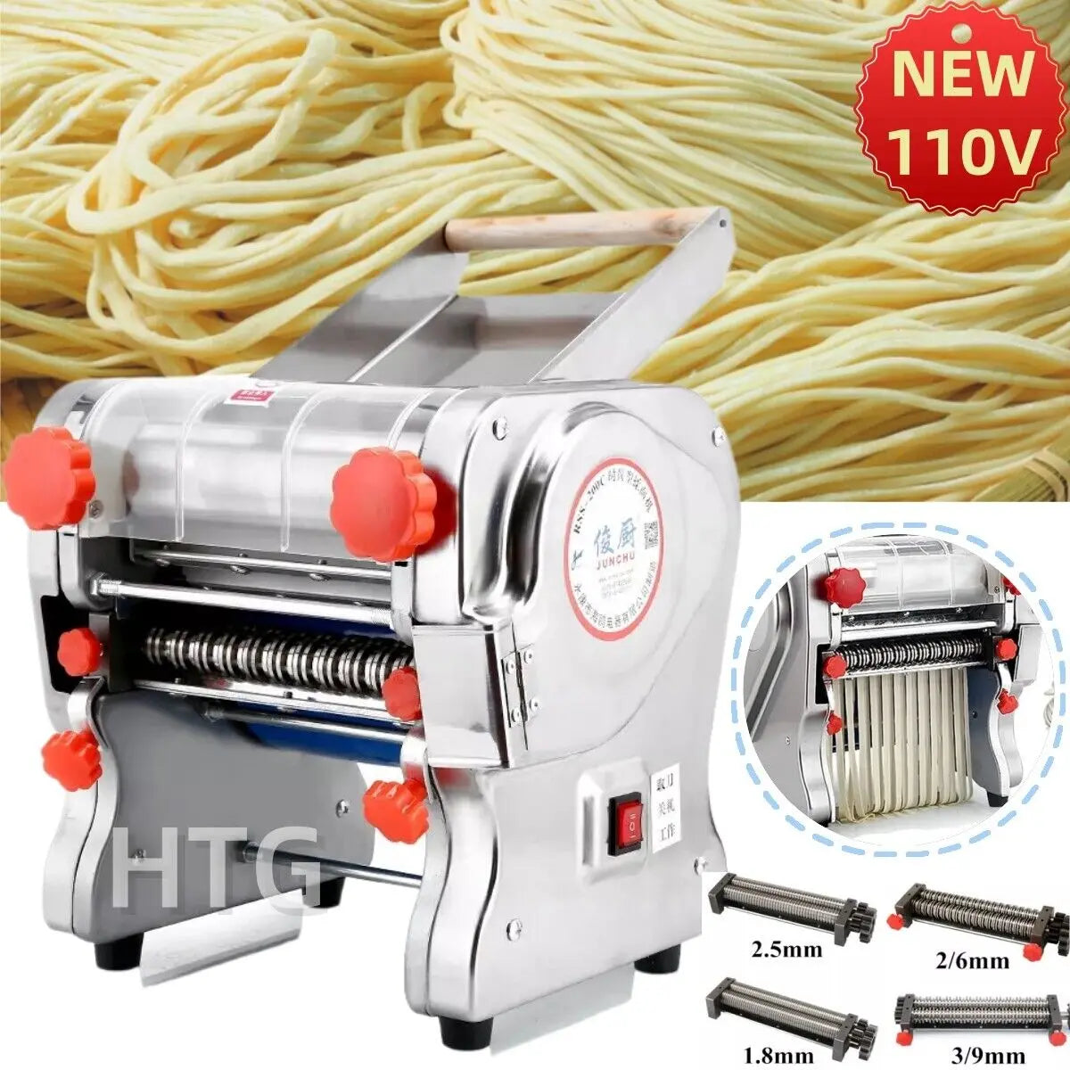 550W Electric Pasta Maker: Make Fresh Noodles & Dumplings