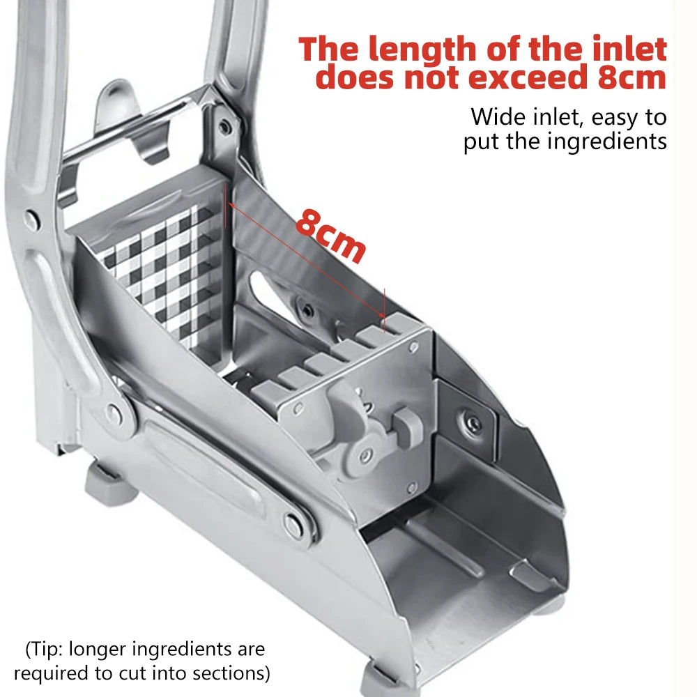 3-in-1 Manual French Fry Cutter: Potato, Veggie, & Fruit Slicer