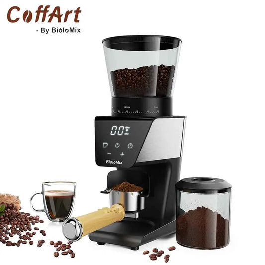 CoffArt Electric Conical Burr Grinder | 30 Settings for Espresso, Drip & French Press