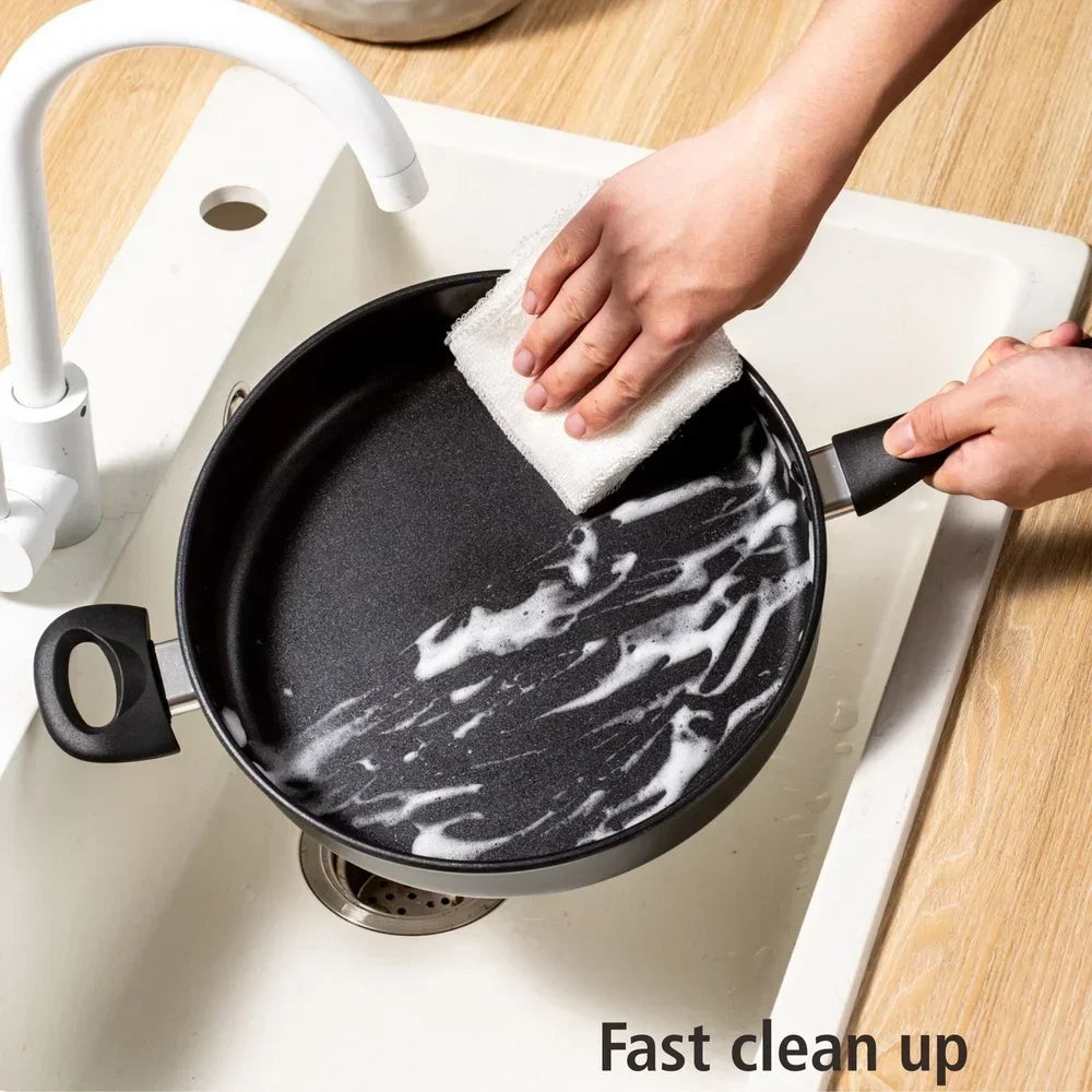 4-Quart Non-Stick Cooker with Glass Lid: Easy Clean & Everyday Use