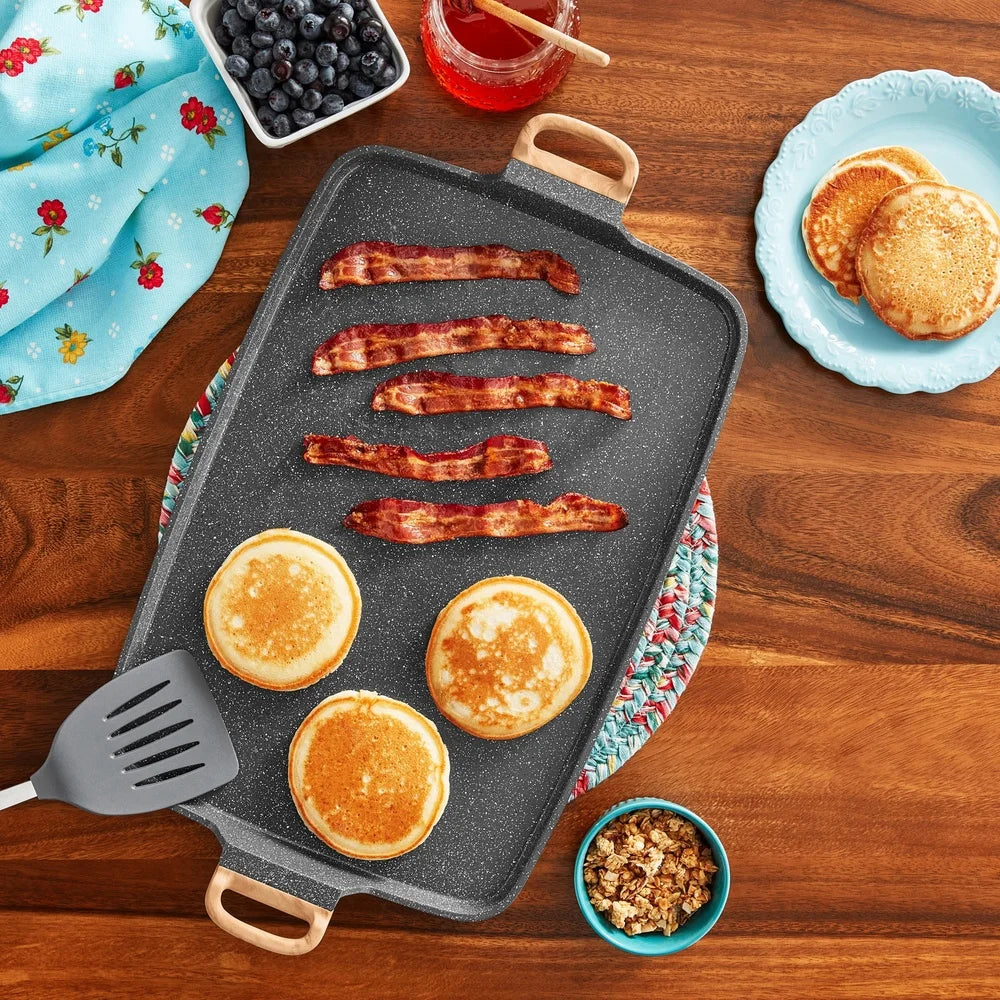 Speckled Griddle: Large Nonstick Cast Aluminum Pan
