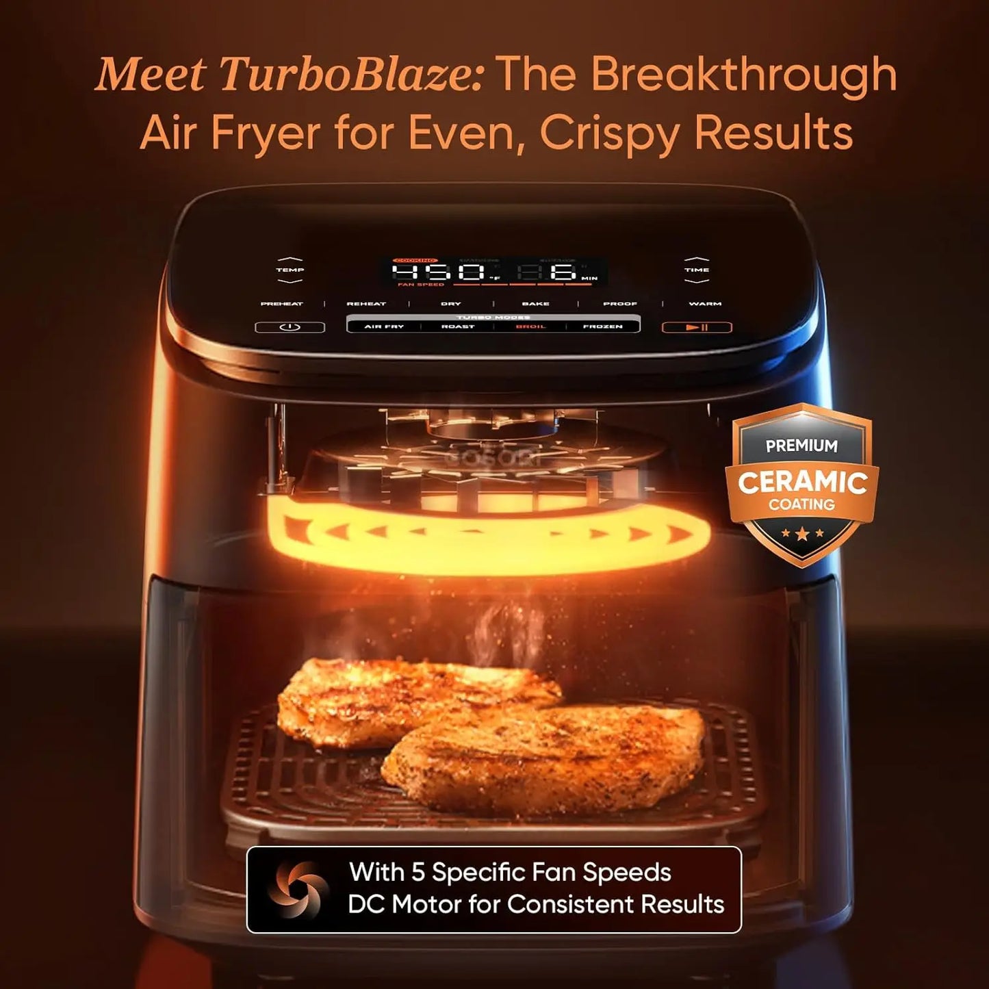 TurboBlaze 6-Qt Air Fryer: Crispy Perfection in Minutes!