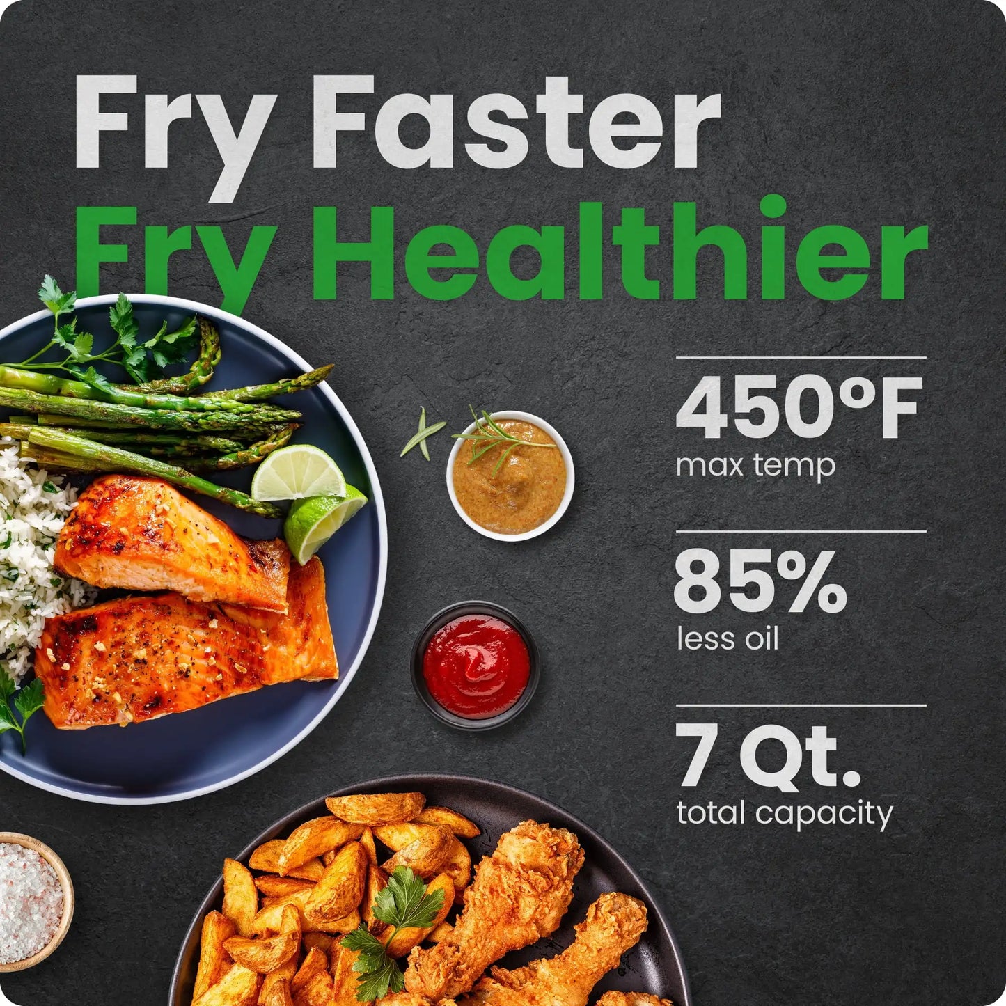 Chefman TurboFry Air Fryer: 7-Quart, 6-in-1, 450°F