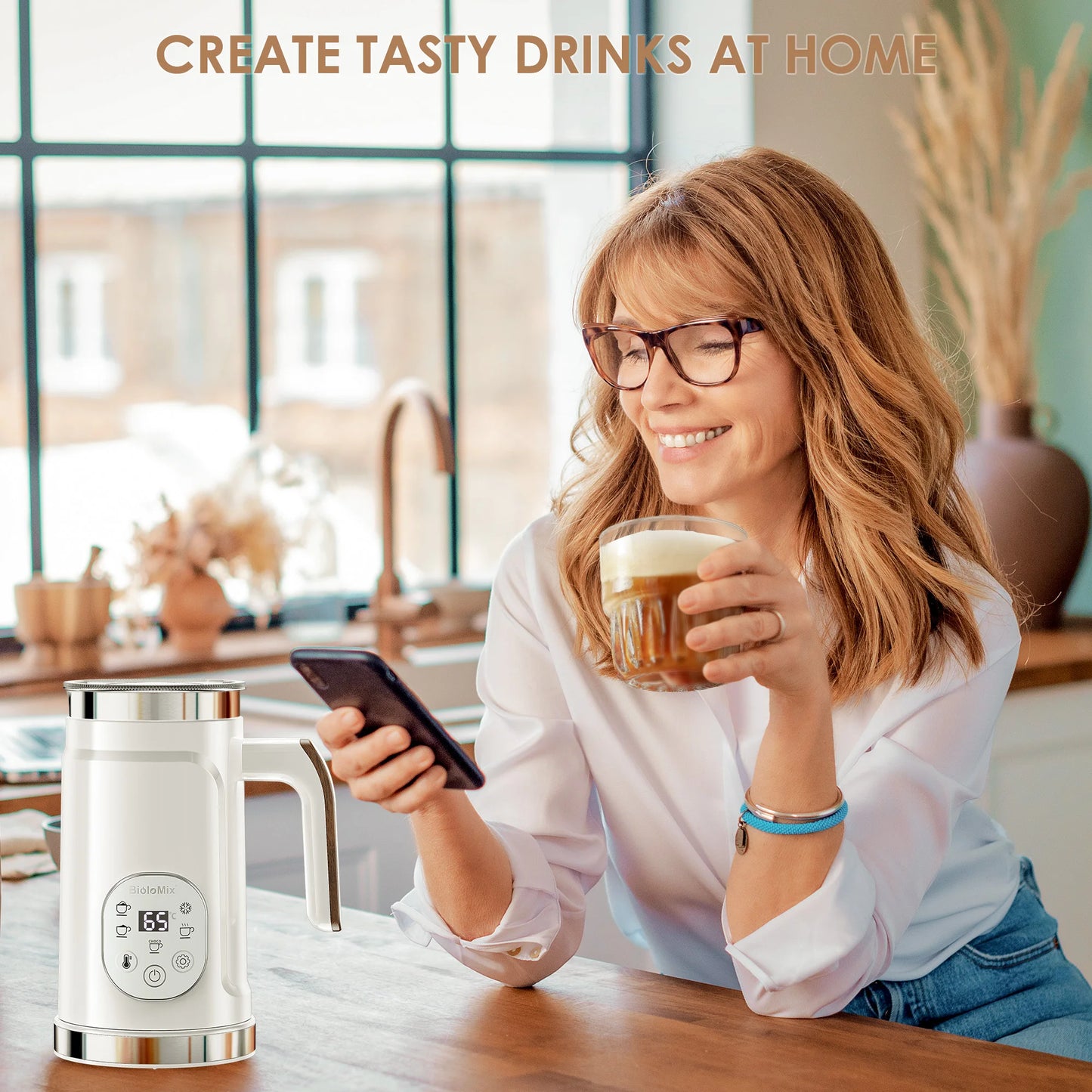 5-in-1 Milk Frother: Create Perfect Lattes at Home