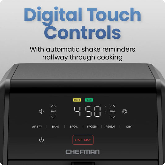 Chefman TurboFry Air Fryer: 7-Quart, 6-in-1, 450°F