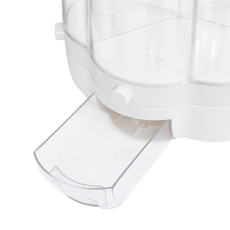 Rotating 6-Compartment Cereal Dispenser: 12.5kg Dry Food Storage