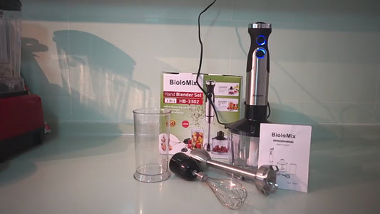 5-in-1 Immersion Blender: Powerful 1200W Hand Blender with Chopper & Whisk